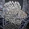 "Fishy Shades of Gray" 20" x 20" Acrylic on Canvas